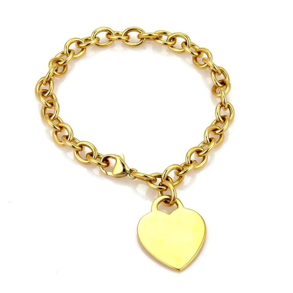 Tiffany & Co. 18K Yellow Gold Heart Bracelet $4200